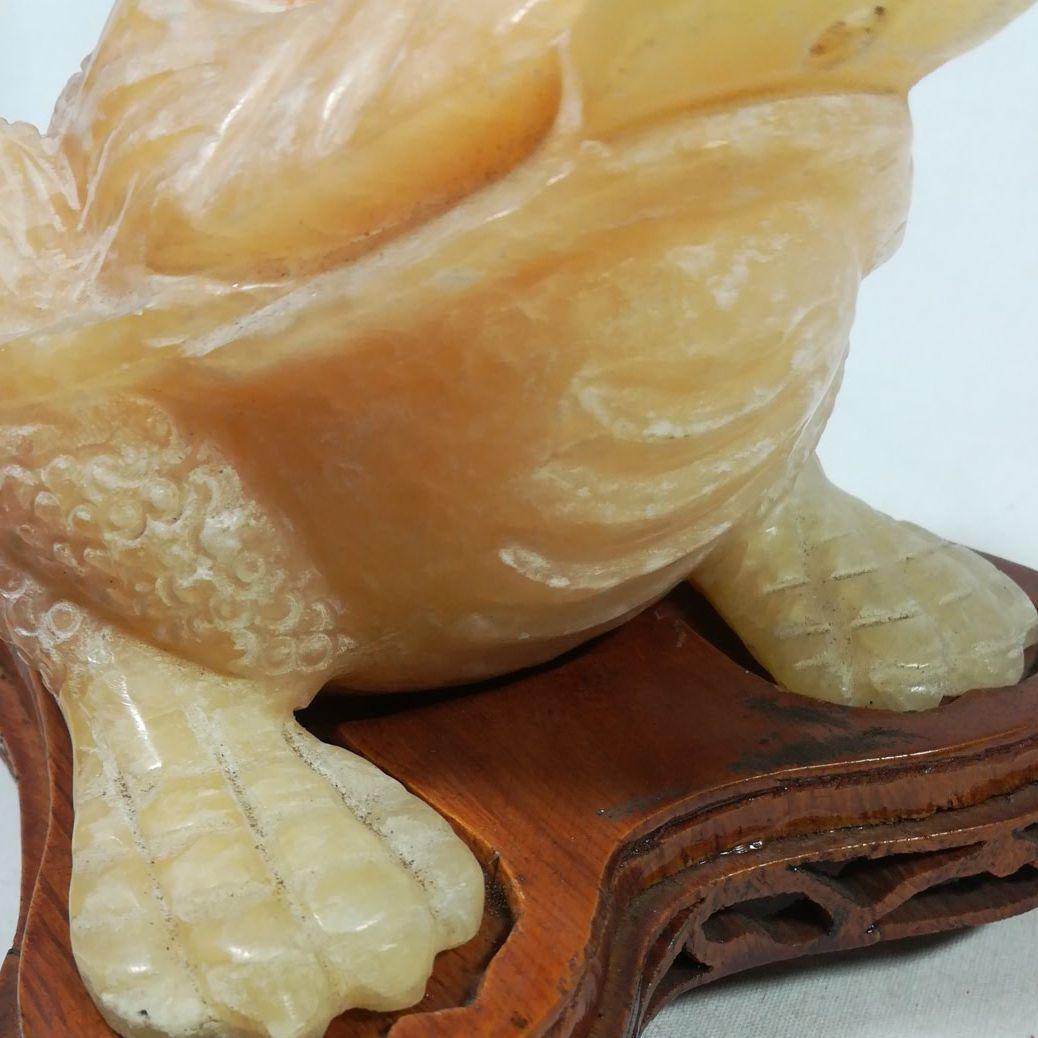 三本足　銭蛙　天然石　台座　財運アップ　風水　縁起物