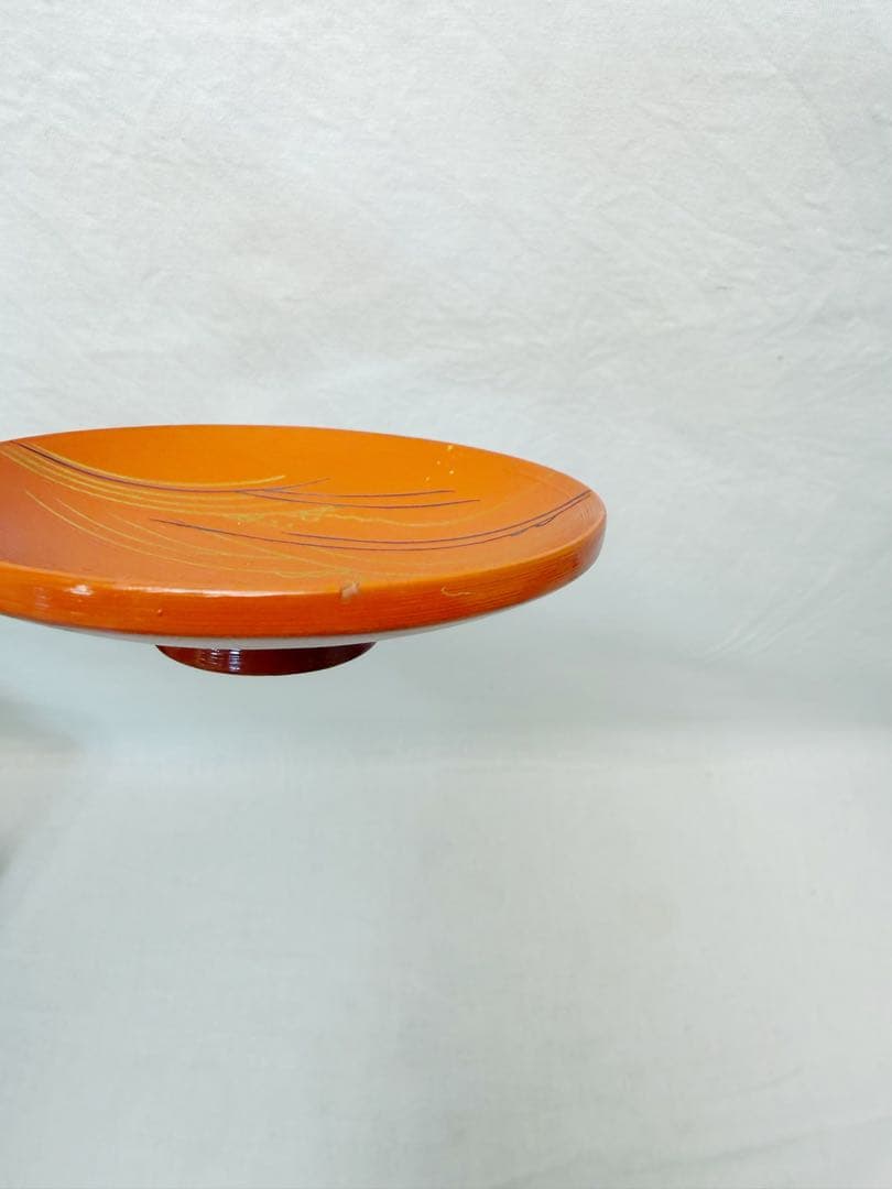 ほぼ未使用 茶道具 木製盃 玄々斎好写 わらび波引盃 五客セット 刷毛目紙箱