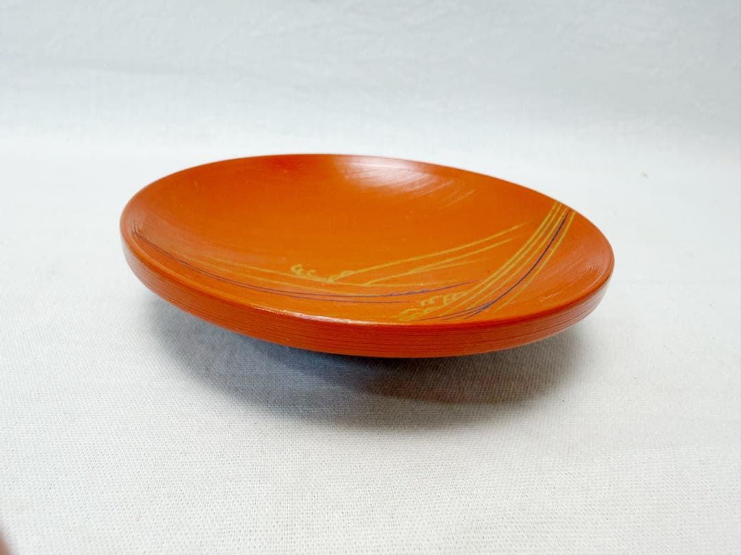 ほぼ未使用 茶道具 木製盃 玄々斎好写 わらび波引盃 五客セット 刷毛目紙箱