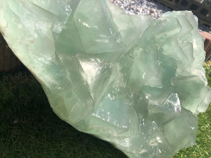 天然石 フローライト原石 台座付き