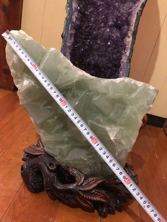 天然石 フローライト原石 台座付き