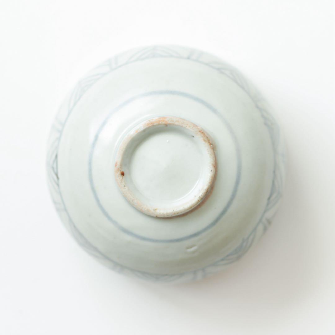 古伊万里　伊万里　江戸　後期　矢羽根文　ころ　茶碗　湯呑み　染付