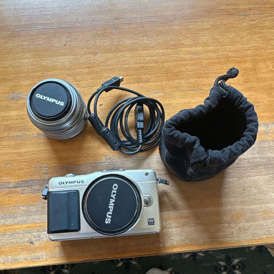 OLYMPUS PEN mini E-PM2 充電コード レンズ レンズの袋