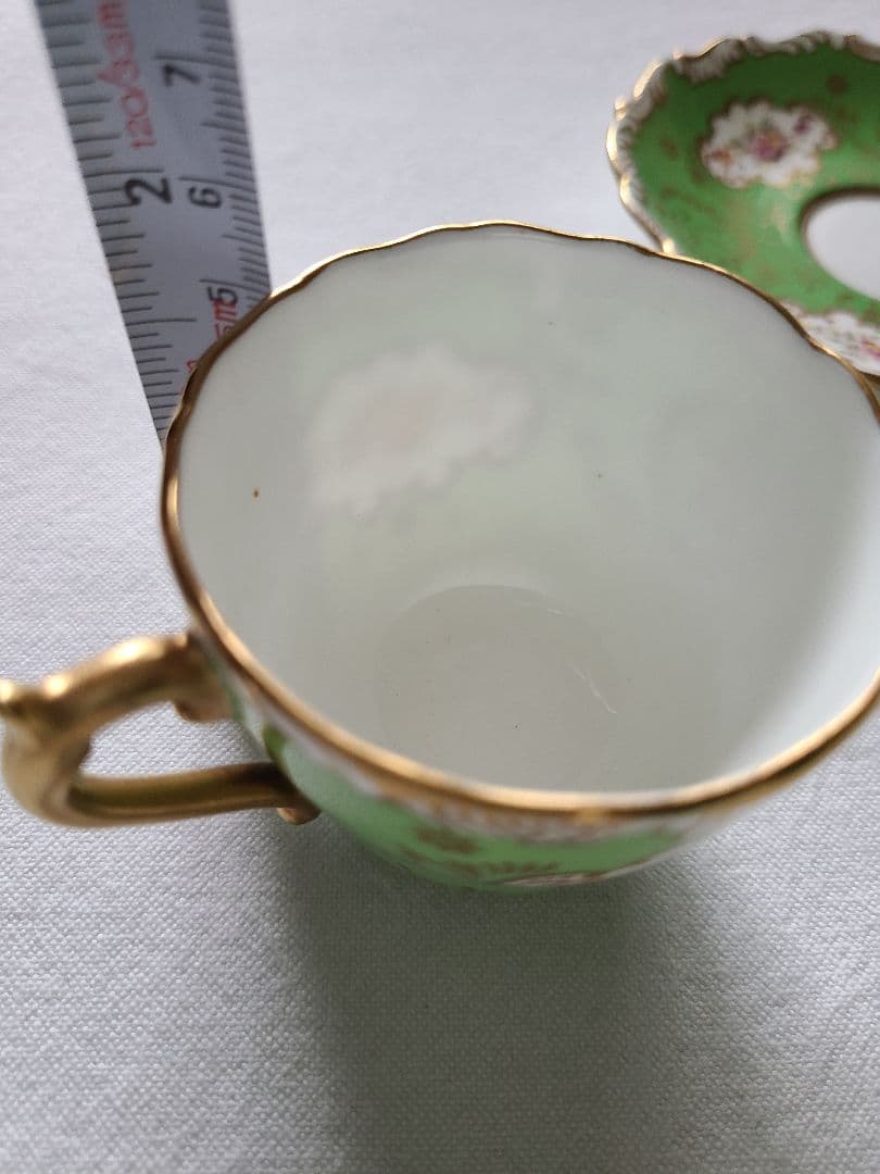 アンティーク英国名窯コルポート　デミタスカップ&ソーサー