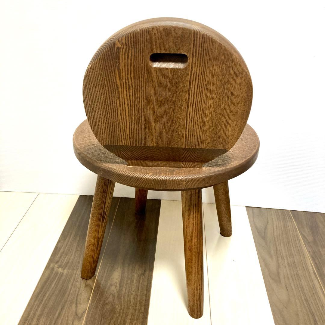 柳川家具 匠夢楽 たくみむら 360度回転 回転式丸椅子 チェア 座面40cm