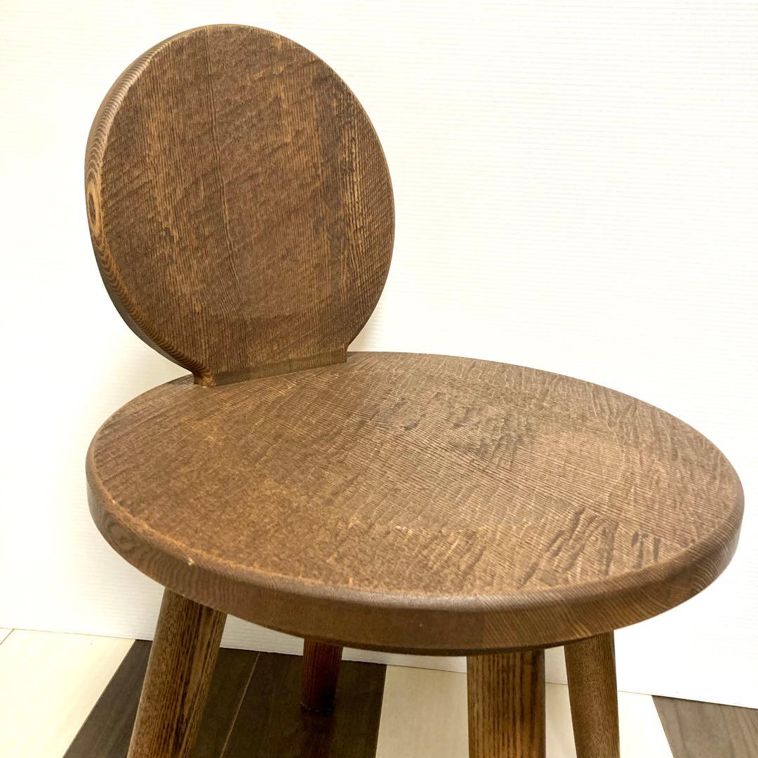 柳川家具 匠夢楽 たくみむら 360度回転 回転式丸椅子 チェア 座面40cm