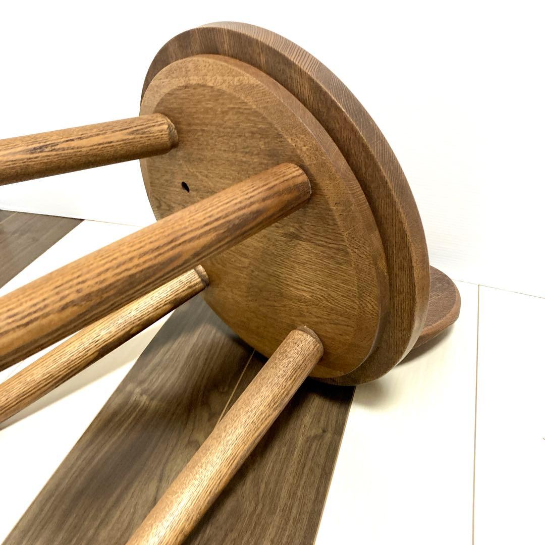 柳川家具 匠夢楽 たくみむら 360度回転 回転式丸椅子 チェア 座面40cm