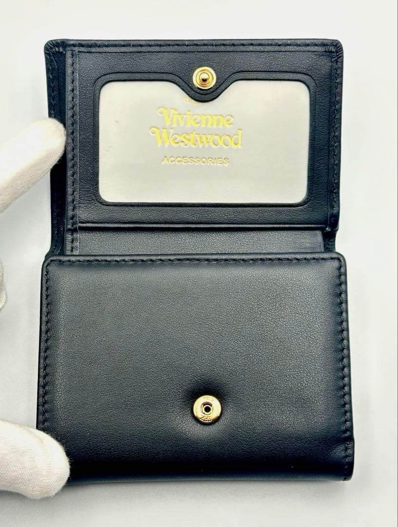 【新品✦人気】Vivienne Westwood 三つ折り財布 黒 ブラック
