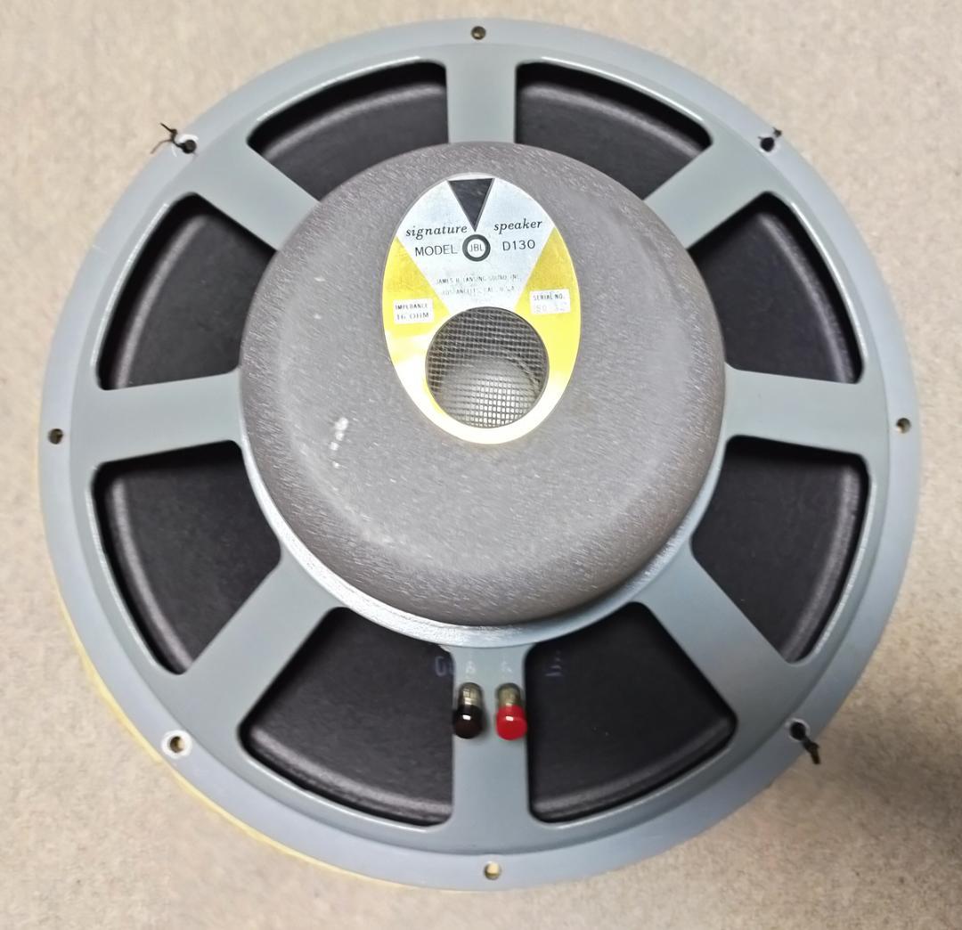 JBL D130　16Ω　38cmフルレンジ　ペア　フィクスドエッジ　英文取説付