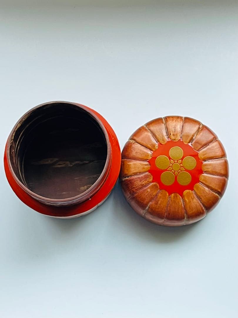 値下げ　新品未使用　茶道具 棗 梅模様　樺桜