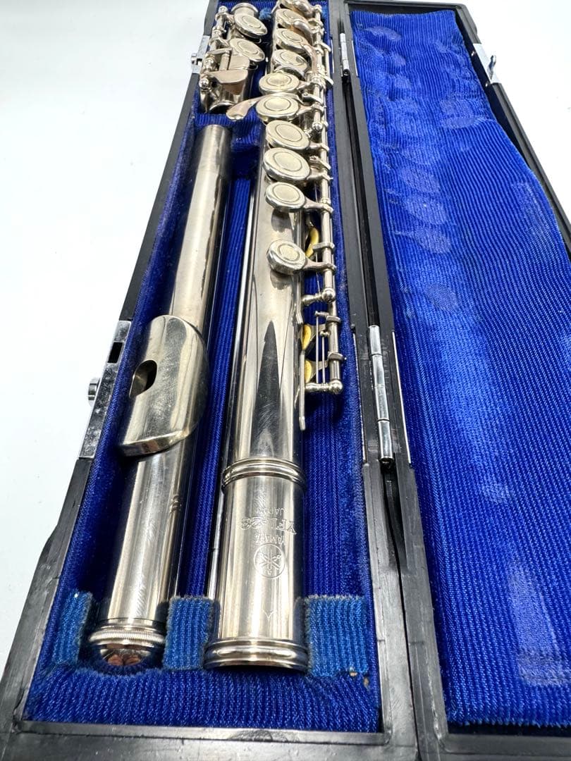 や*ん様 銀製 フルート本体 青色ケース付き