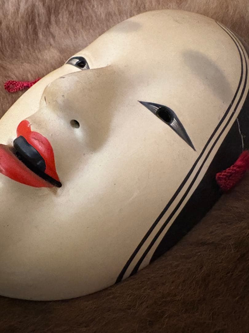 能面 伝統的な日本の工芸品　陶器　Japan 骨董　ビンテージ　レトロ