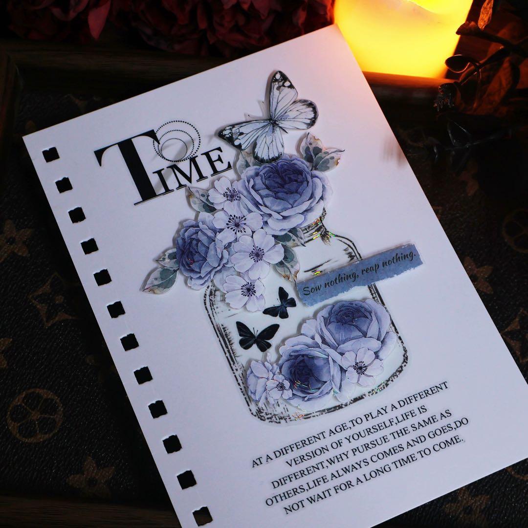 繁花文创《青瓷花》海外マスキングテープ　マステ 【2662】