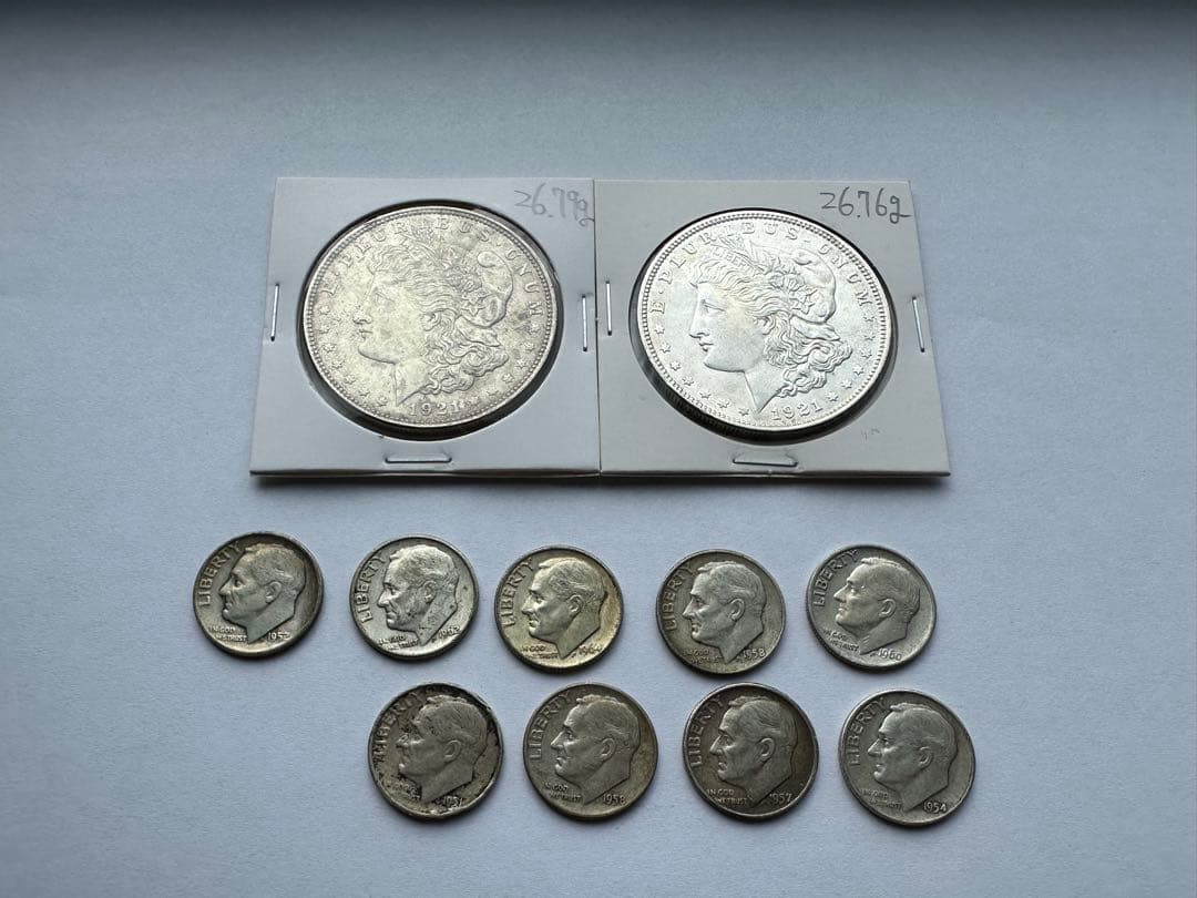 アメリカ銀貨　11枚　Tom　モルガンダラー 銀貨　古銭　本物保証