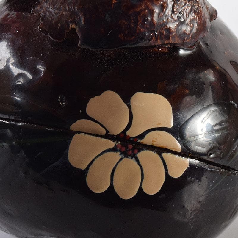 茶道具　浜崎貞鳳作　金蒔絵　マンゴスチン香合　共箱　V　8136