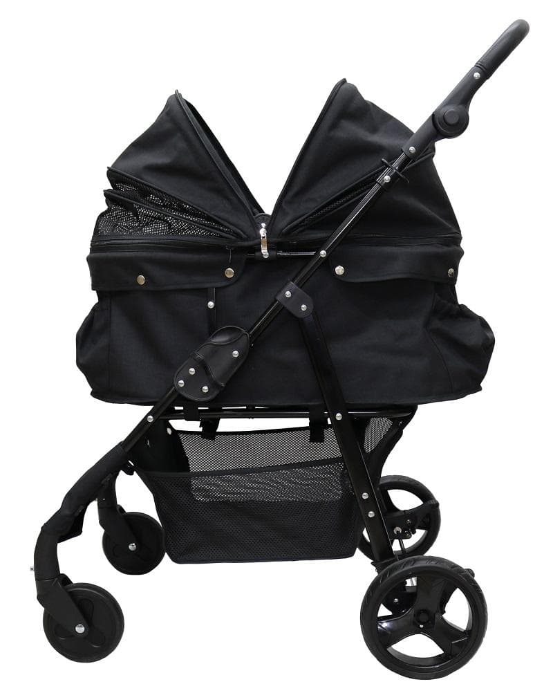 耐荷重30kg！ココハート ４輪ペットカート/甘えん坊バギーBIG ブラック