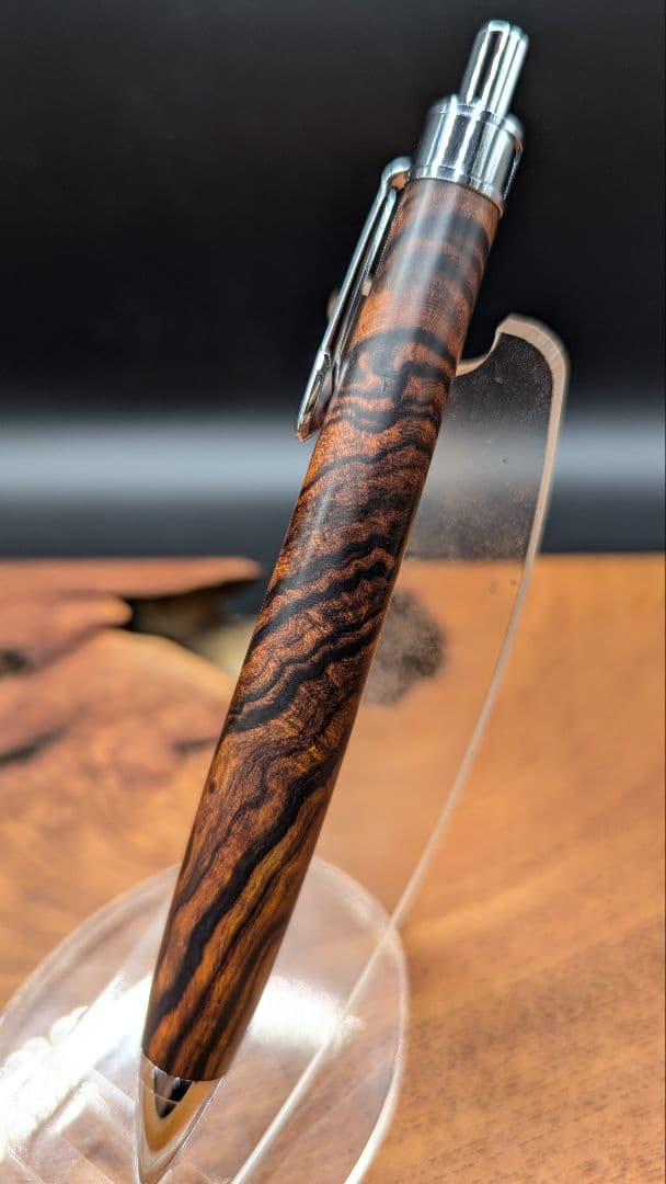 583極上　デザートアイアンウッド　瘤杢　木軸シャーペン　ボールペン
