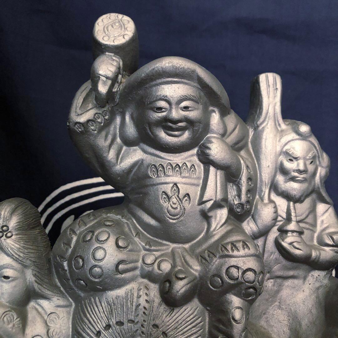 【特注品・三州瓦】第二代鬼金 鬼師 神谷直之 作　いぶし銀 七福神【一点もの】