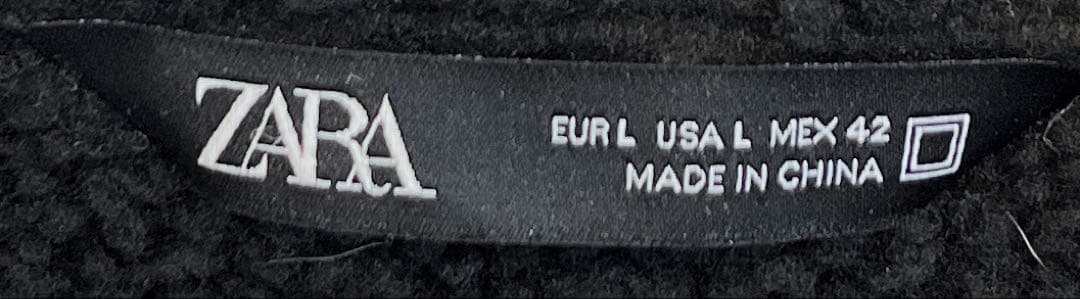 美品☆ ZARA ボアジャケット　フェイクレザー　ブラック　Lサイズ