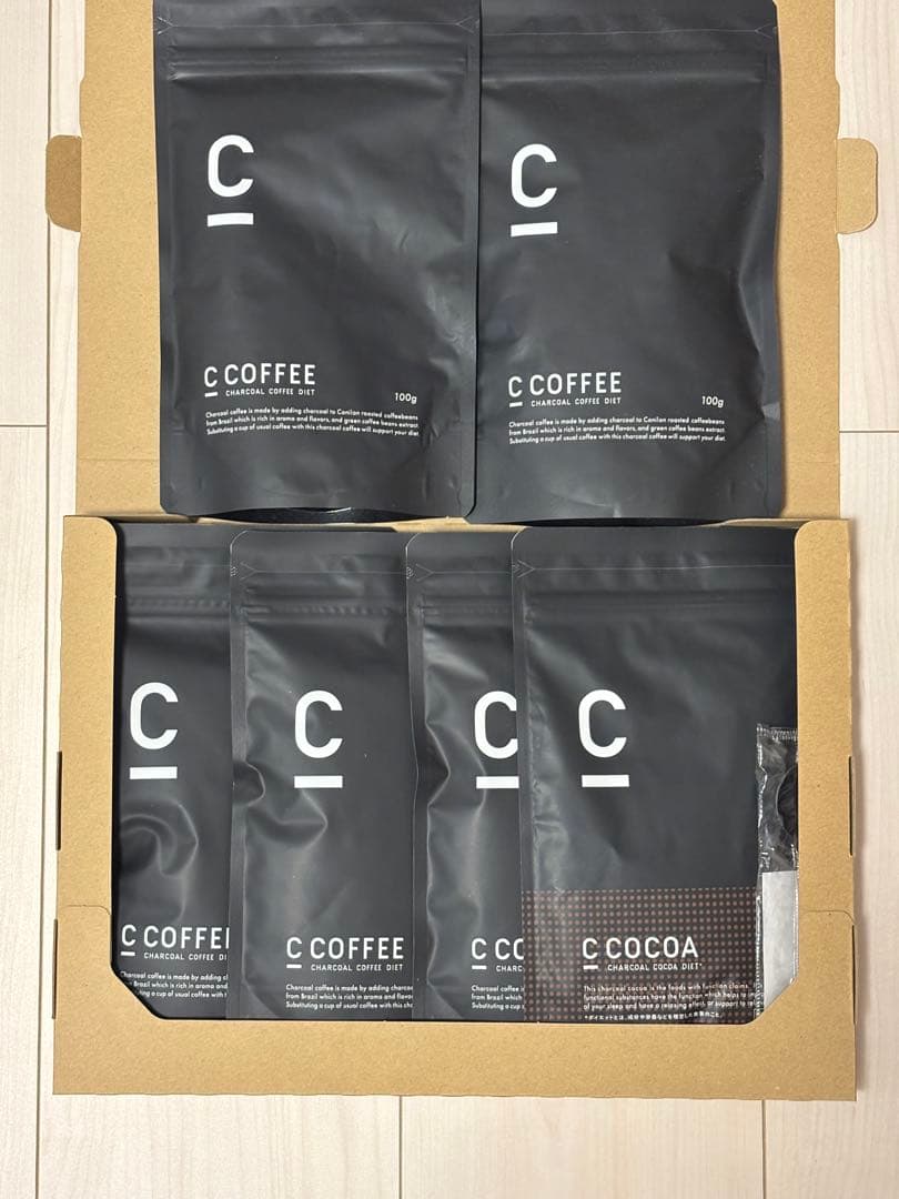 【未開封】C COFFEE チャコールコーヒー プレーン5袋＆ココア1袋