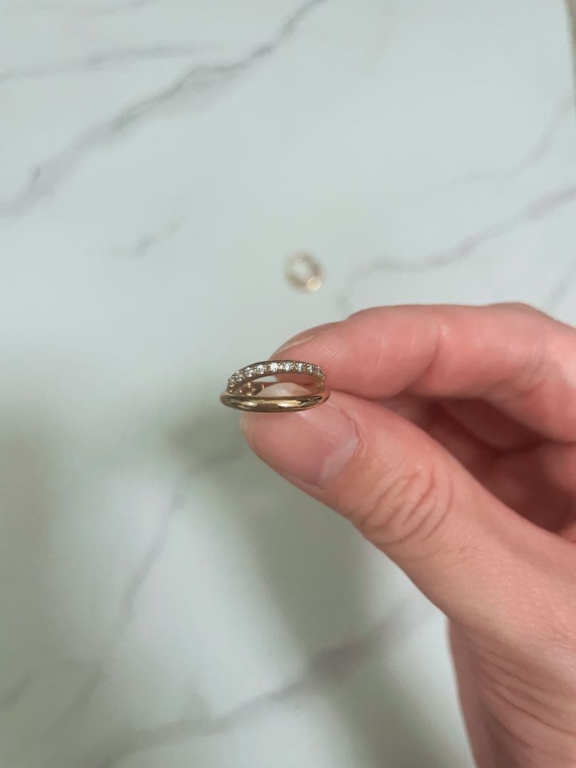 【新品未使用】ete ビジュー ハグピアス