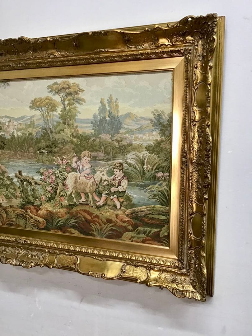 Yuta☆管347☆イタリア製☆アンティーク☆ゴブラン織☆超大型☆絵画