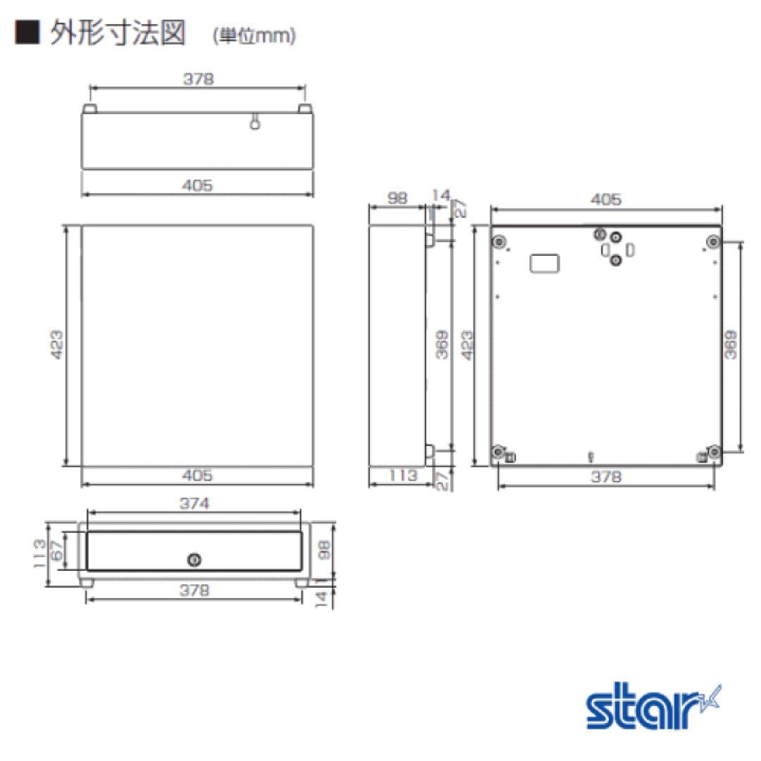 STAR精密 SMD146M キャッシュドロア 白 新品未使用レジ Square