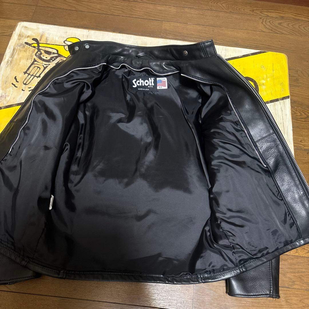 超美品‼️schott641 40インチ　ライダースインナーボア付
