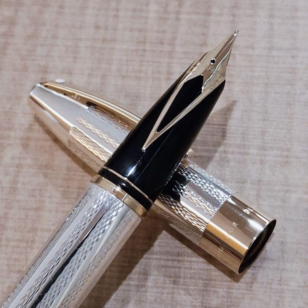 シェーファー　レガシー　ヘリテージ　スターリングシルバー　ゴールドトリム　万年筆