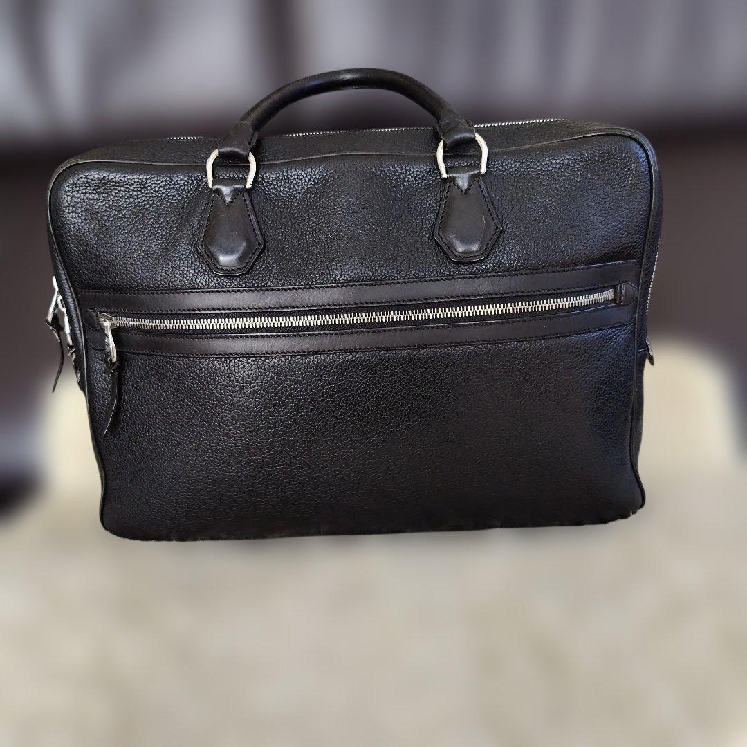 dunhill 黒 レザー ビジネスバッグ