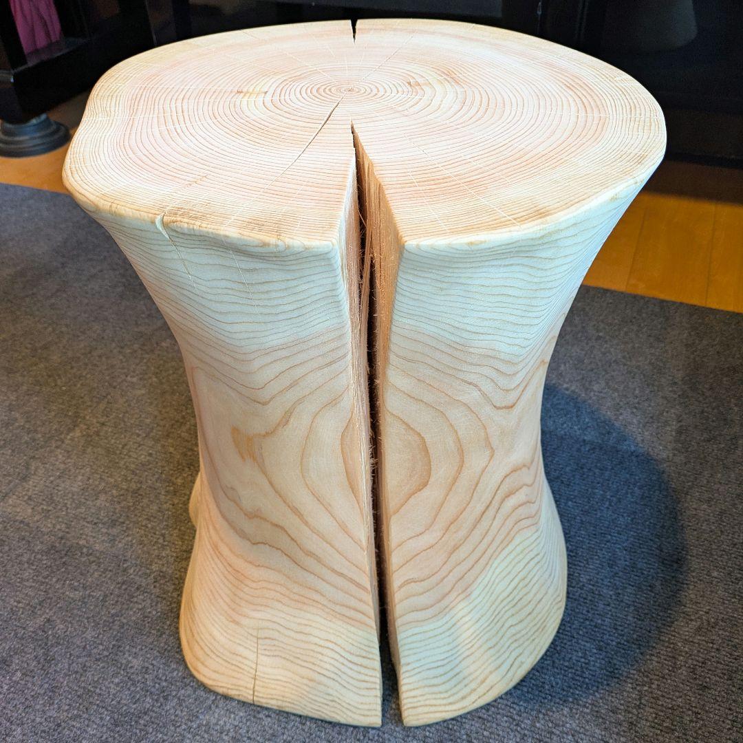 outdoorman　檜③　丸太　椅子　スツール　テーブル　高さ約40㎝