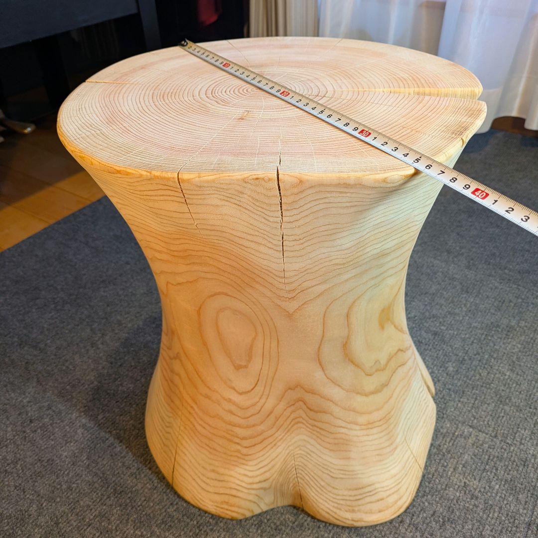 outdoorman　檜③　丸太　椅子　スツール　テーブル　高さ約40㎝