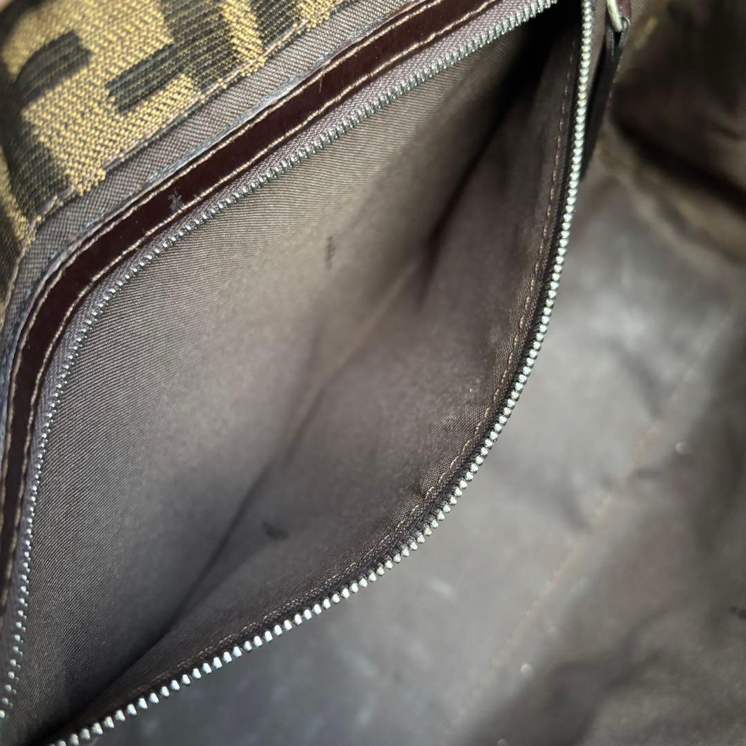 FENDI ズッカ FFロゴ キャンバス レザー ハンドバッグ トート