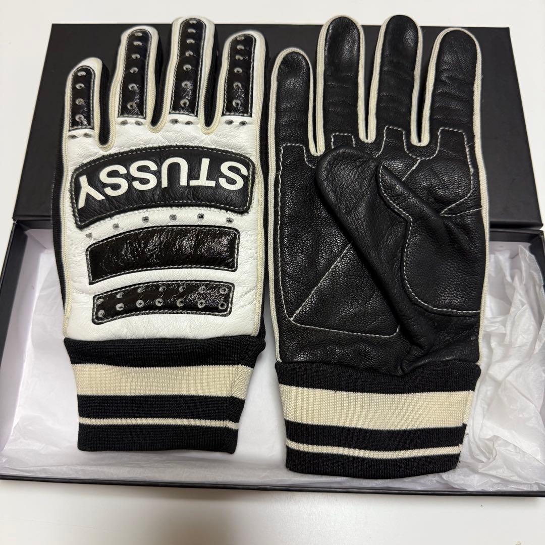 STUSSY ストゥーシー LETHER BIKE GLOVE S/M