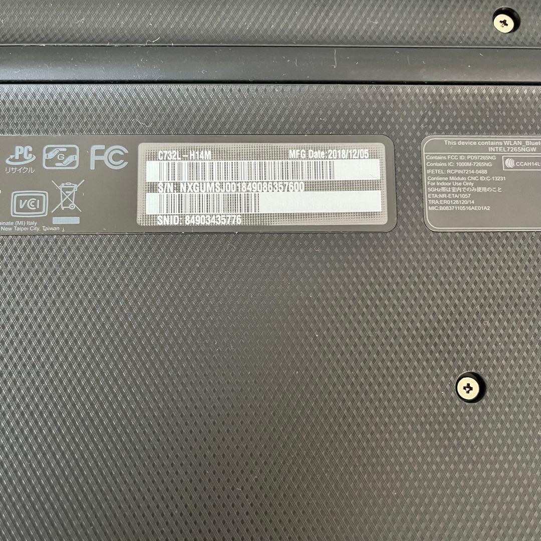 【箱・説明書付き】Acer Chromebook 11 C732L-H14M