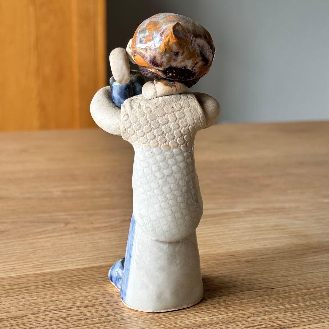 美品⭐︎砥部焼 青芳窯　青芳人形　5体　森元青芳氏作