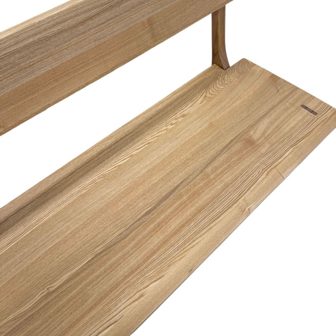 未使用品 北欧無垢材 背付きベンチ LDB‑1350 NA ダイニングチェア