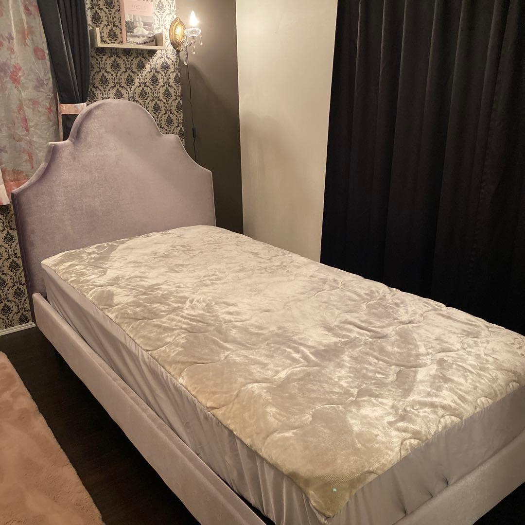 Francfranc ブリッサクラウン　シングルベッド　グレー　美品