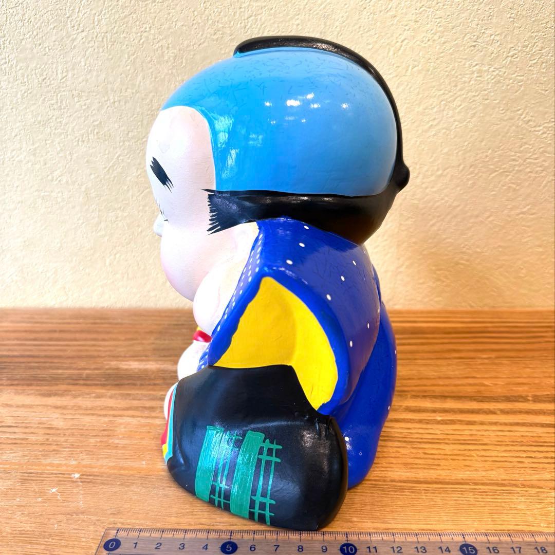 福助人形　貯金箱　縁起物　置物　商売繁盛　骨董　約20cm×22.7cm