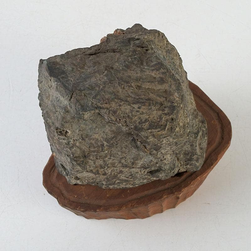 鑑賞石　天然石　菊花石　置物　台付　Z　9752