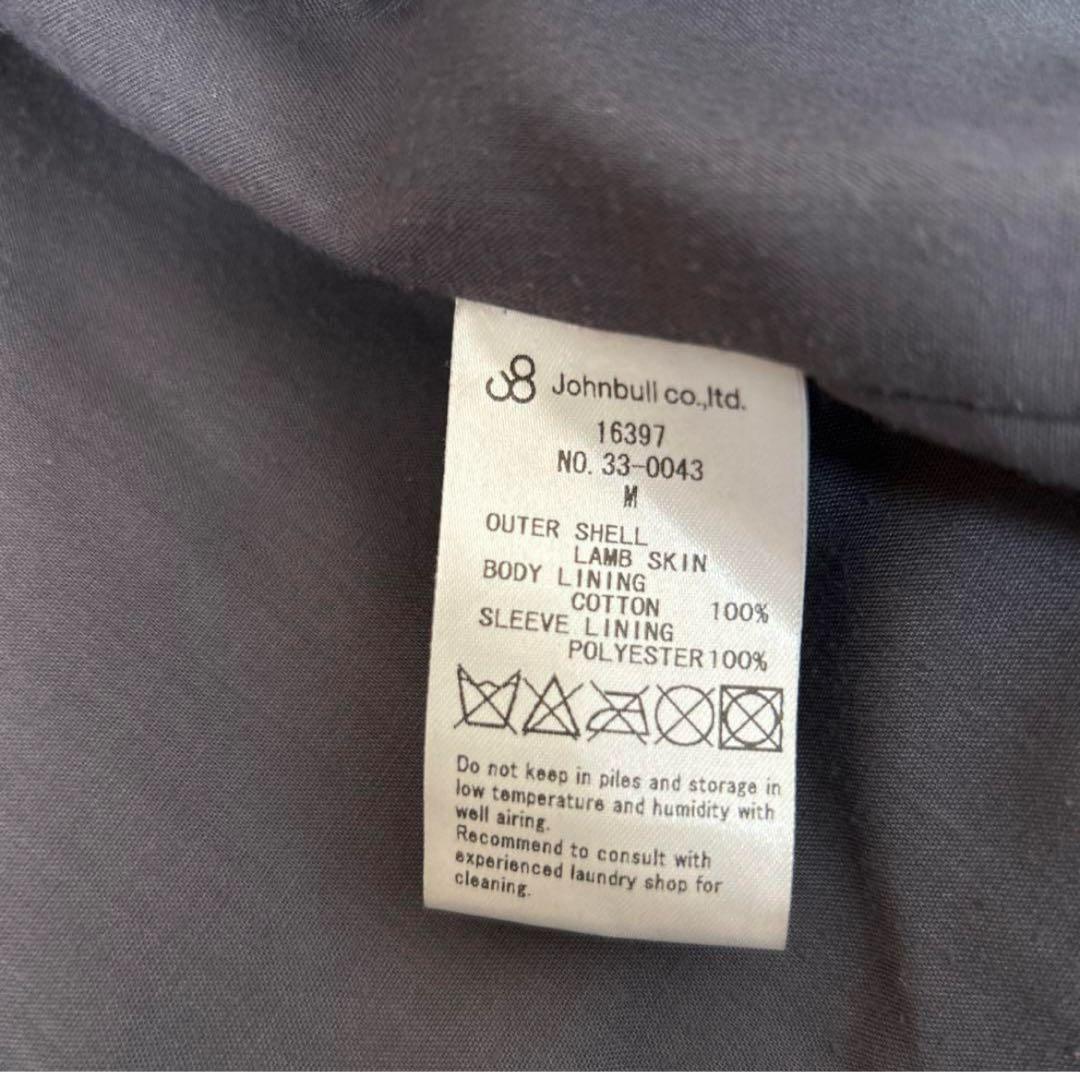 johnbull⭐︎M ジョンブル シングルライダース レザージャケット 羊革