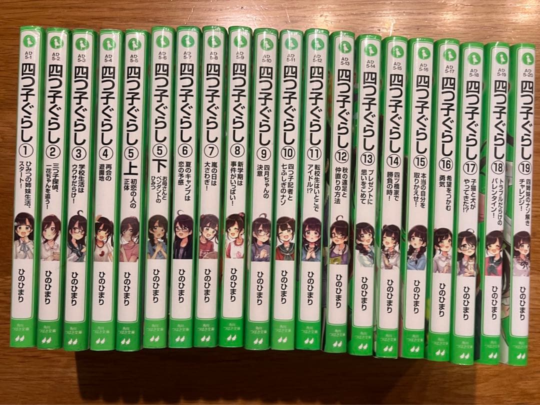 期間限定価格変更＊四つ子ぐらし　１−１９巻　全20冊セット　角川つばさ文庫