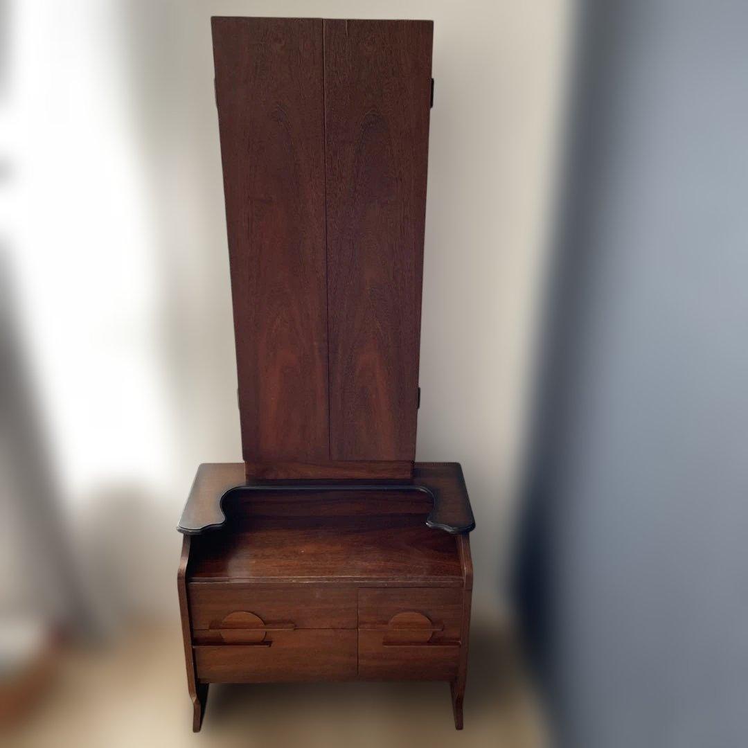 【大型配送料込】鏡台　三面鏡　ドレッサー　満月　雲