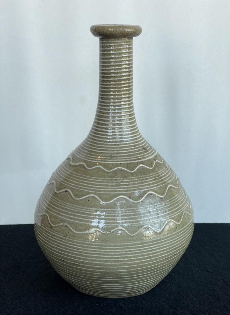 希少 古丹波焼 立杭焼 えへん徳利 酒器 イッチン 江戸期 飴釉 大型 花入