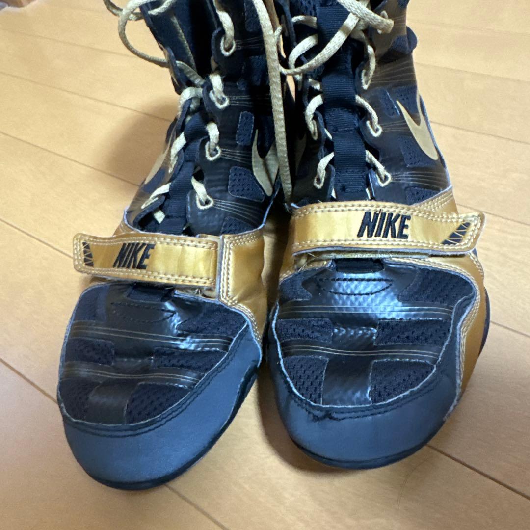 NIKE ボクシングシューズ ネイビー/ゴールド