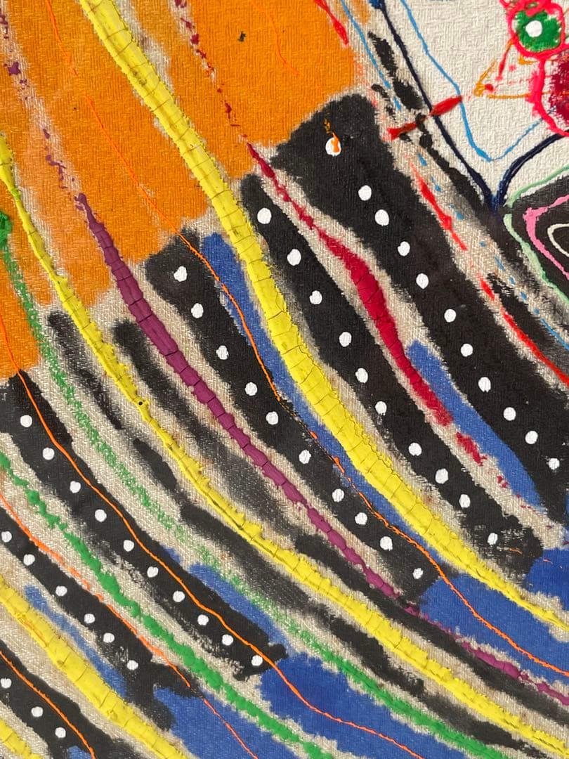 有方敏郎 mandara 油彩 抽象画 宇宙 銀河　太陽系 波紋　現代アート