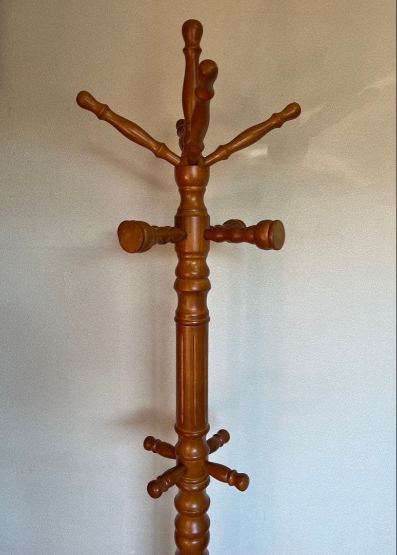 極太 ポールハンガー コートハンガー インテリア 木製 北欧 アンティーク