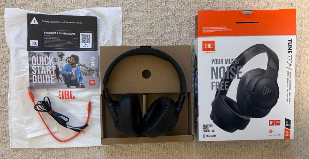 JBL ワイヤレスヘッドホン TUNE770NC Black