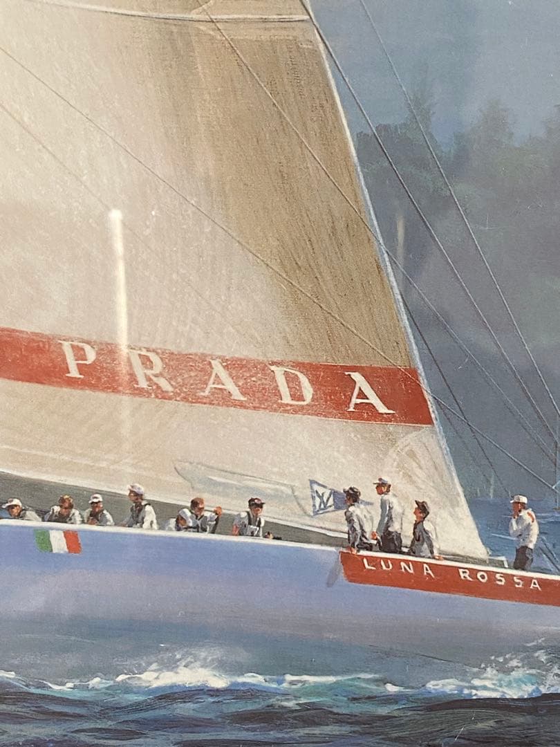 ルナ・ロッサプラダアメリカズカップAmerica's Cup絵画写実ヨットレース