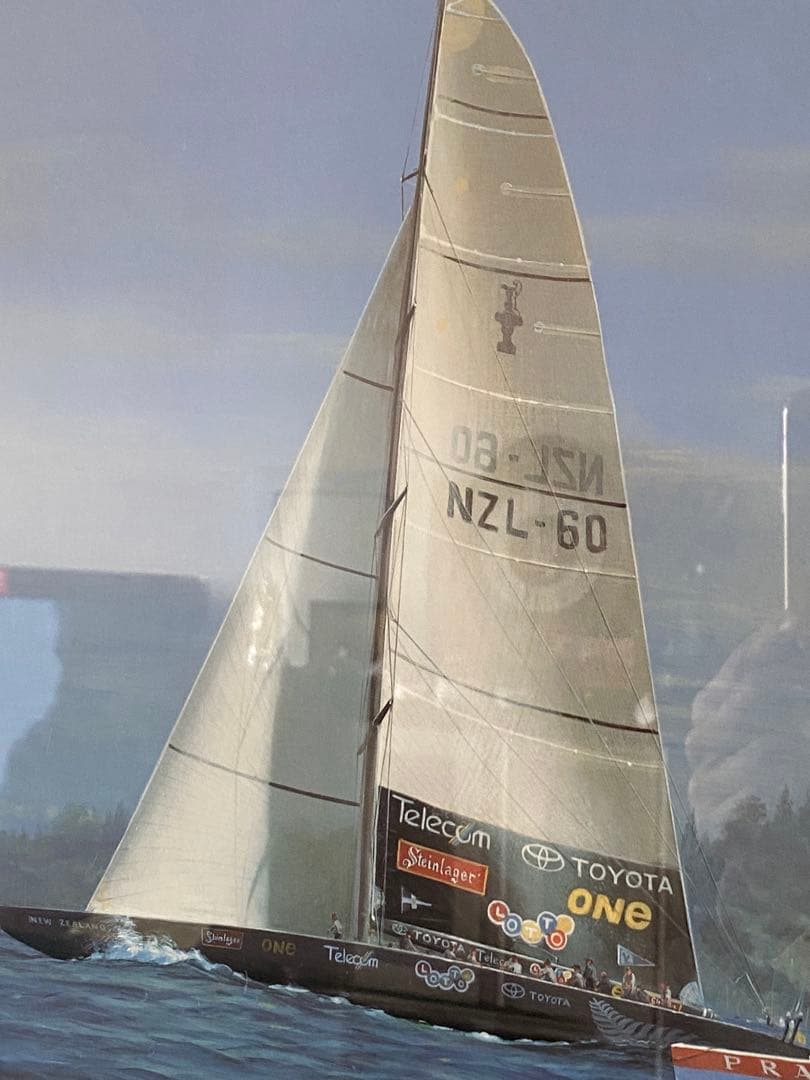 ルナ・ロッサプラダアメリカズカップAmerica's Cup絵画写実ヨットレース